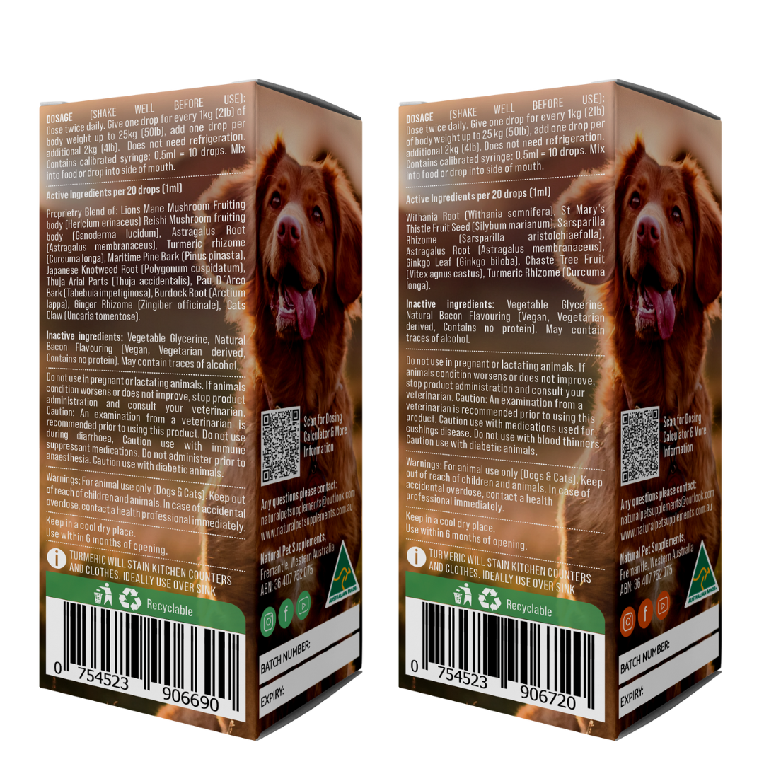 Cushings Kit, Herbal Tinctures For Dogs and Cats-Natural Pet Supplements Australia