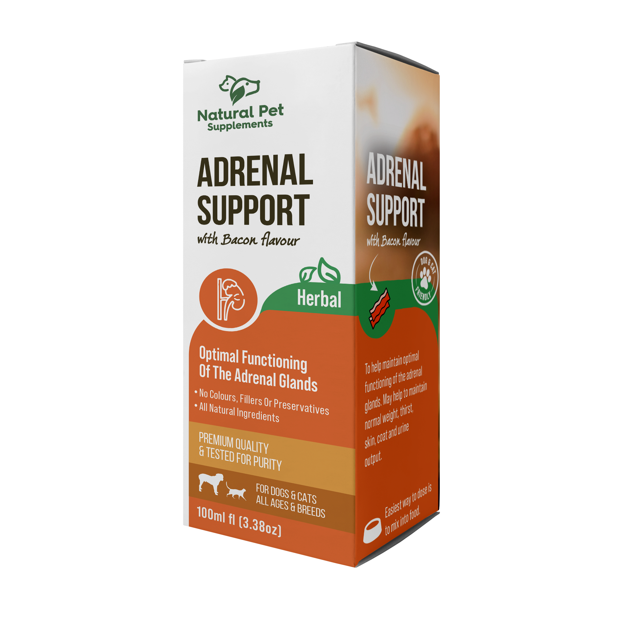 box of natural pet supplements adrenal support for dogs with 