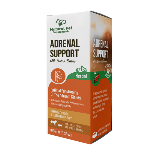 box of natural pet supplements adrenal support for dogs with 