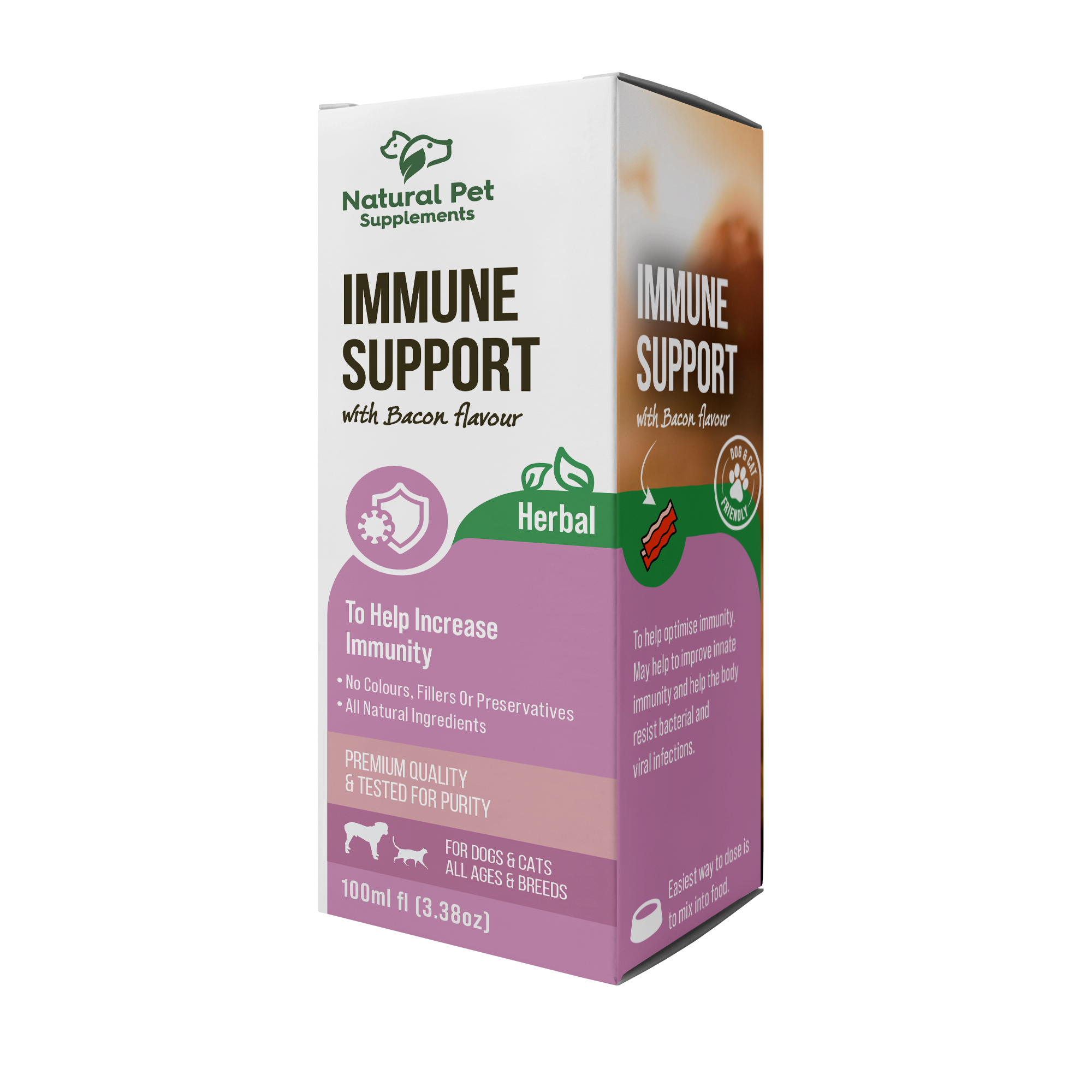 Natural pet supplements immune support for dogs and cats 100ml