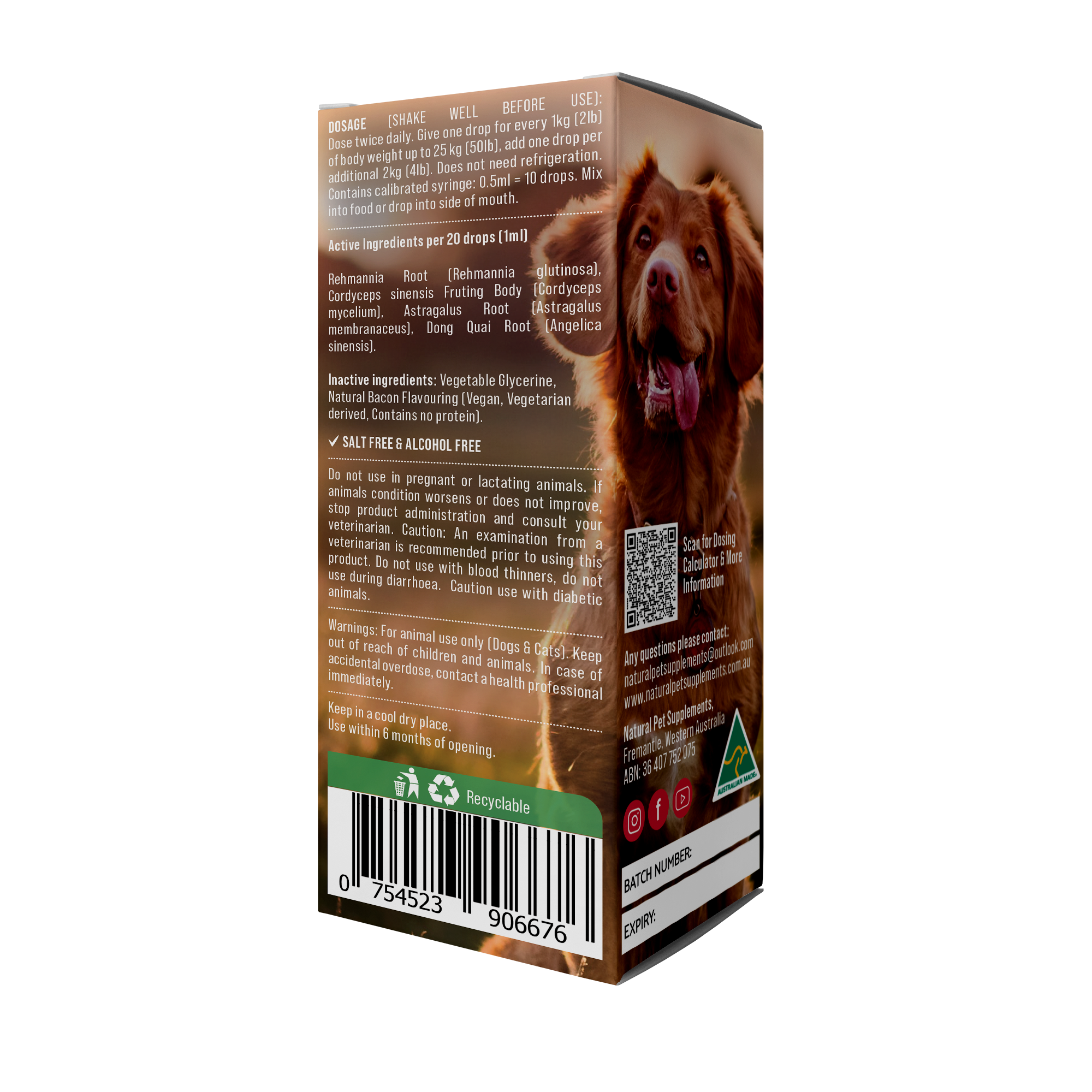Kidney Support Herbal Tincture For Dogs and Cats 100ml-Natural Pet Supplements Australia