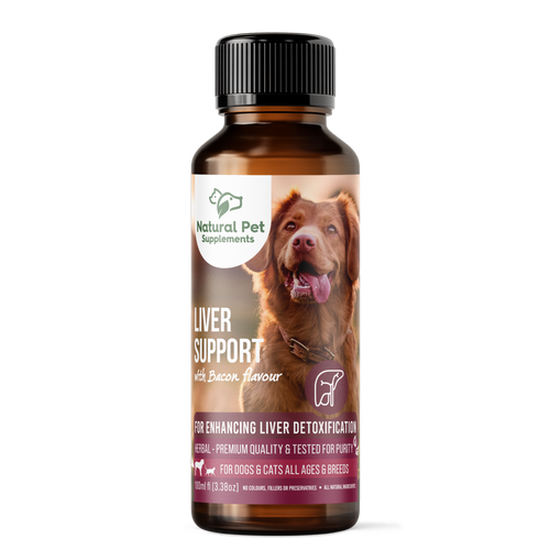 Natural Pet Supplements Liver Support herbal formula containing St Mary’s Thistle