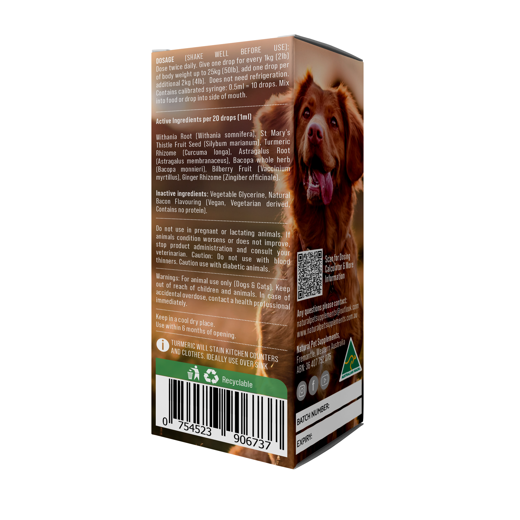 Seniors Support Herbal Tincture For Dogs and Cats 100ml-Natural Pet Supplements Australia