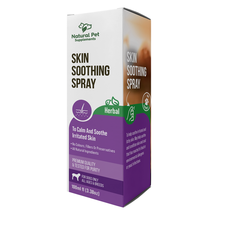 Front of Skin Soothing Spray box for dogs