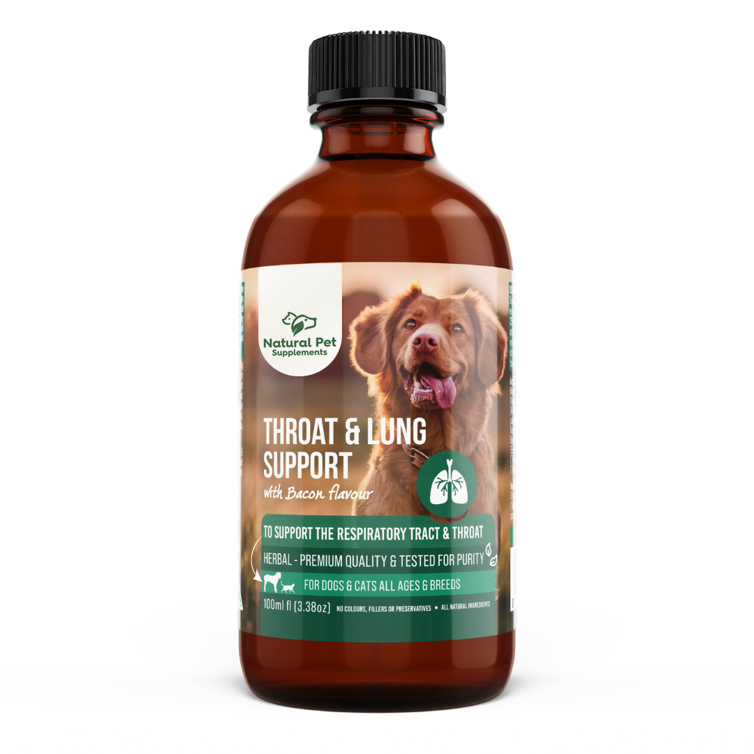 Natural Pet Supplements throat and lung support for dogs and cats box 200ml
