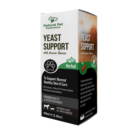 Front of Natural Pet Supplements Yeast Support herbal formula
