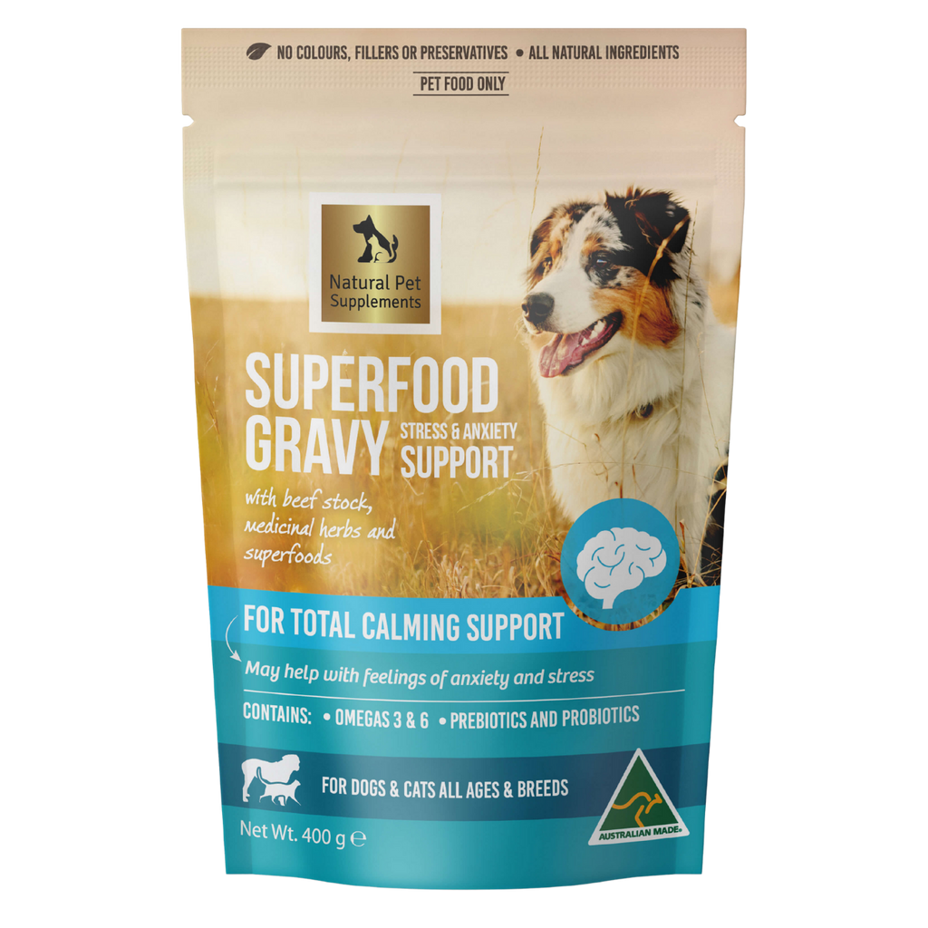 Stress & Anxiety Support Superfood Gravy for Dogs & Cats 400g